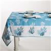 Caleffi Coralli Tovaglia, Cotone, Azzurro, CM. 150X150, 1006519