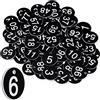 Tenare 100 Etichette Numerate in Plastica Nera Gettoni con Numeri 1-100 Piccole Targhette Identificative Impermeabili con Foro per Ristorante Guardaroba Hotel Bagagli Club, Senza Anelli Portachiavi