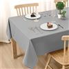 DWCN Tovaglia antimacchia, lavabile, impermeabile, per sala da pranzo, casa, giardino, feste e matrimoni, 150 x 300 cm, colore: grigio argento (silver)