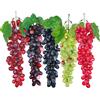 Woohome N\A Woohome 5 Uva Artificiale Grappoli di Uva Artificiale Simulazione, Uva Artificiale Realistico, Uva Nera Artificiale, per Decorazione del Vino, Puntelli di Frutta Artificiali