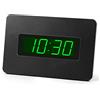 Timegyro Orologio da parete digitale a batteria con schermo LED, orologio da parete con retroilluminazione, da tavolo, con allarme, luminosità regolabile, 12/24 ore