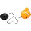 MAIXINNEW Tappo per Vasca da Bagno con Catena a Sfera in Acciaio Inossidabile da 45 mm, Nero Tappo per Lavello con Una Catena Lunga 40 cm, Tappo di Scarico in Gomma con Catena Lunga per Bagno e Cucina Lavabo