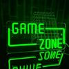 PILOYINDE GAME ZONE Insegna al neon personalizzata Insegna al neon per la decorazione della sala giochi Insegna al neon USB Insegna aperta Decorazione da parete a LED Elementi di gioco Regali per