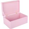 Creative Deco Rosa Grande Scatola di Legno Giocattolo. Scatola di Stoccaggio | 30 x 20 x 14 cm (+/- 1) | Con Coperchio per Decorare | Senza Maniglie | Perfetta per Documenti. Oggetti di Valore