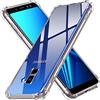 iVoler Cover per Samsung Galaxy A8 2018, Custodia Trasparente per Assorbimento degli Urti con Paraurti in TPU Morbido, Sottile Morbida in Silicone TPU Protettiva Case