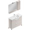 SENSEA Mobile sottolavabo e lavabo con illuminazione Jnka legno larice bianco L 100 x H 75 x P 46 cm