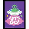 Pyramid International Obinsun Stampa Incorniciata Collector Edition (Let's Go UFO), 30 cm x 40 cm, prodotto ufficiale