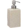 Relaxdays Dispenser di Sapone Manuale, 200ml, Portasapone Ricaricabile, Accessorio Bagno & Cucina, Poliresina, Beige