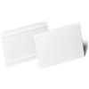 Durable Buste Portacartellini Adesive Hard Cover A5, 10 Pezzi, trasparente | In PET rigido, formato 210 x 148 mm, apertura su 3 lati, ideale per scanner barcode e per magazzino