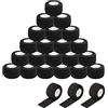 EZ Tattoo Grip Tape- 24pezzi (2.5cmx4.5m) Benda Autoadesiva per il Gonfiore della Distorsione del Polso e della Caviglia, Nastro per Tubo di Presa del Tatuaggio per Macchina del Tatuaggio(Black)
