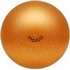 DRUNA Palla Ritmica Metallizzata + Glitter in PVC da 15 cm 300 gr, Attrezzo per Ginnastica, Palla per Esercizio (Arancione)
