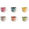 H&H Indian Summer Set 6 Tazze Tè, New Bone China, Senza Piattino, cc220