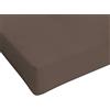 Italian Bed Linen Max Color Lenzuolo sotto Singolo, 100% Cotone, Marrone, 1 Posto