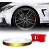 4R Quattroerre.it Quattroerre 10330 Wheel Trim Strisce Adesive con Applicazioni per Cerchi Auto, Oro
