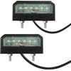 AOHEWEI 2 Pcs LED Luci Targa 12V/24V, Numero Di Licenza Lampada Posteriore | 6000K LEDs 6 SMD Impermeabile Universale Lampadine Targa per SUV, RV, Auto, Rimorchi, Camper, Camion e Imbarcazioni Omologata