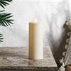Lights4fun Candela LED Bianco Caldo TruGlow® in Plastica Avorio di 25 cm a Pile per Uso in Esterni