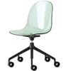 Connubia Sedia Home Office girevole Academy CB2175 con struttura in alluminio e seduta in policarbonato