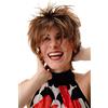 WIG ME UP - BLUE144-2T30 Parrucca Donna Parrucca capelli corti Corta Cotonata Ciocche scompigliate Anni 80 Wave Punk Castano Mix Bruno cupo e Castano ramato