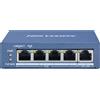 Hikvision DS-3E0505P-E/M switch di rete Non gestito L2 Gigabit Ethernet (10/100/1000) Supporto Power over (PoE) 1U Blu