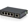 StarTech.com Switch di rete Commutatore Industriale Ethernet a 5 porte - Guida DIN / Montabile parete