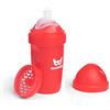 Herobility Double Anti-Colic Baby Bottle | Award-Winning Hero Baby Bottles | Soft Breast- Like Teat, Easy Mixing Lid & Net | Safe & Environment Friendly Materials | 240ml/8.5 fl oz Red