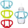 TogtherKings 3 Pezzi Manici per Biberon,Manico Per Biberon Silicone,Manico Plastica Per Biberon,Biberon Baby Feeding Portaborraccia,per Biberon Standard a Collo Largo (3 Colori)