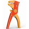VCELINK Pinza Spelafili Automatica 2 in 1, Lama in Mn65, Spelatura 0,2-6 mm² e Taglio 0,08-8 mm, Elettricista Professionale, Rosso/Arancione