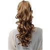 WIG ME UP - Toupet Coda di cavallo Mix di Biondo Extension Clip a farfalla Delicati e Pregiati Ricci Molto lunghi 50 cm SA09-26C