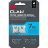 3M Claw 4 ganci da parete per appendere quadri e cartongesso, per decorazioni per la casa, fino a 7 kg, ideali per oggetti pesanti