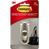 Command Medium Forever Classic Gancio in metallo nichel spazzolato, uso interno, 1 gancio medio in metallo e 2 strisce adesive, organizza senza danni