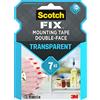 Scotch FIX Scotch-Fix Nastro Biadesivo Trasparente, 19 mm x 5 m - Nastro per Montaggio permanente, Ottimo per il Montaggio di Vetro, Piastrelle e Lavori Artistici