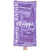 NIBESSER Telo Mare Personalizzato con Nome Telo Mare Microfibra Leggero 76x152 cm Asciugamano Mare Antisabbia ad Asciugatura Rapida Asciugamano da Spiaggia Morbido Confortevole, A- Viola