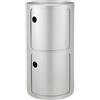 KARTELL comodino COMPONIBILI CLASSIC BIG a due elementi 4955 SILVER - 2x4955+4959-SI