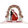 CUT POPUP.COM CUTPOPUP Matrimonio al Cancello - Biglietti per l'anniversario, Biglietto Auguri Matrimonio, Biglietto Matrimonio, Biglietto per anniversario di matrimonio (Gate Wedding) US8-WD041 IT