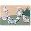 hauck Puzzle N Fit, Foresta - Puzzle in Legno per Bambini a Partire da 1 Anno - Gioco Educativo con Animali Favorisce Motricità Fine e Coordinazione Occhio-Mano - 30 x 20 x 1,6 cm