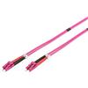 DIGITUS DK-2533-03-4 - Cavo In Fibra Ottica OM4 - 3 m - da LC a LC - Duplex - 1/10/40/100 Gbit/s - Cavo LAN In Fibra Ottica Multimodale MM - Tipo Di Fibra: 50/125 µ - Viola (Violet)