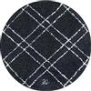 Olivo Tappeti OLIVO.shop | LAKE 3 Tappeto bagno rotondo, tappeto bagno antiscivolo lavabile, tappeto bagno assorbente, vari colori e misure (55 cm, NERO)