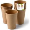 BIOZOYG 50x bicchierini caffè 180 ml / 7.5 oz marrone - bicchieri carta senza plastica e con materiali sostenibili - bicchierini caffe carta