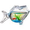EVSER Acquario/Bocce per Pesci Serbatoio di pesci creativo Acquario Serbatoio di pesci in vetro a forma di pesce Serbatoio di pesci rossi Serbatoio di tartaruga vivente Acquari Moderni (Size : Medium)