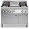 Ristosubito Cucina tuttapiastra a gas+4 fuochi MDLR Forno a gas Modello F70110TPPFGFBP