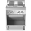 Ristosubito Cucina elettrica 4 piastre quadre MDLR Armadio aperto Modello F7070PCEQA