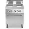 Ristosubito Cucina elettrica 4 piastre quadre MDLR Forno elettrico ventilato Modello F7070CFEQ