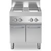 Ristosubito Cucina elettrica 4 piastre quadre MDLR Armadio con porte Modello F7070PCEQP