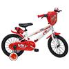 A.T.L.A.S. Teen Monster 14'', Bicicletta da Bambino da 14 Pollici Ragazzo, Bianco/Rosso