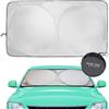 Kinder Fluff Parabrezza Parasole | Riflettente e Pieghevole Copertura Parasole per Parabrezza e Blocco del 99% dei Raggi UV | Schermo per Finestrini Auto e Accessori Interni per Auto - G (160x89cm)