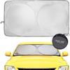 Kinder Fluff Parabrezza Parasole | Riflettente e Pieghevole Copertura Parasole per Parabrezza e Blocco del 99% dei Raggi UV | Schermo per Finestrini Auto e Accessori Interni per Auto - XG (167x95cm)