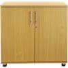 MMT Furniture Designs Ltd Armadietto da ufficio in legno di faggio con 2 ante e ripiano regolabile e piedini - altezza 73 cm