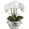 Briful 44 cm orchidea artificiale Phalaenopsis fiori artificiali come vera orchidea decorativa bonsai disposizione in vaso in ceramica per tavolo soggiorno decorazione