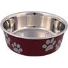 Trixie - Ciotola in acciaio con rivestimento in plastica per cani, Colori Assortiti, 1.4 l, ø21 cm, 1 pezzo