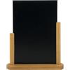 SECURIT - Lavagna Da Tavolo Elegant - Per Pennarelli A Gesso Liquido - Per Caffè, Ristoranti, Bar, Negozi - Grande - Inserto Rimovibile - Faggio Laccato - 21x30cm - Colore Teak